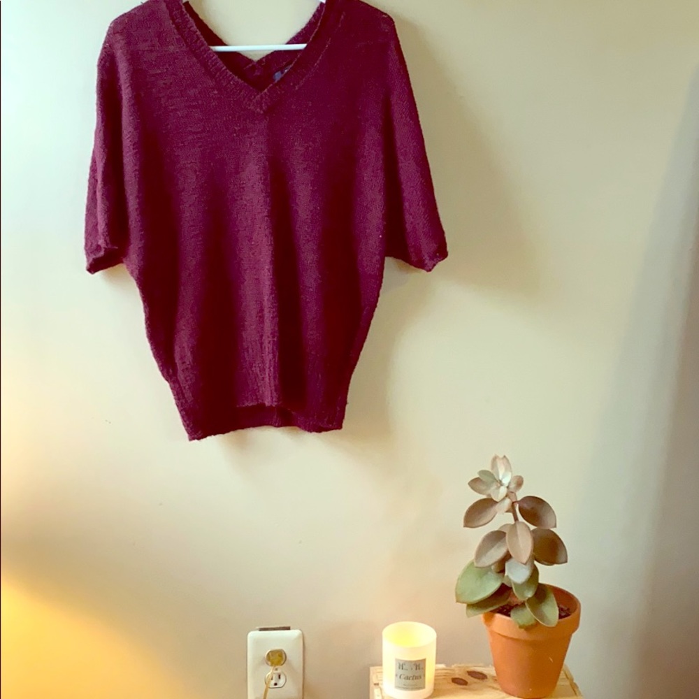 Maroon Quarter Sleeve Sweater